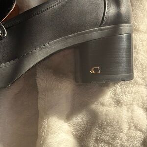 Coach Black Block Heel Shoes